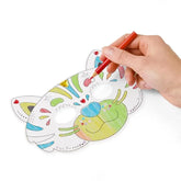 Bastel- und Ausmalmasken 6x Tiere - Trendhaus